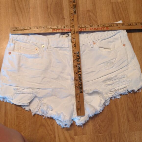 Free People We the Free Loving Good Vibrations Shorts Womens 31 White Cutoff - Picture 2 of 8